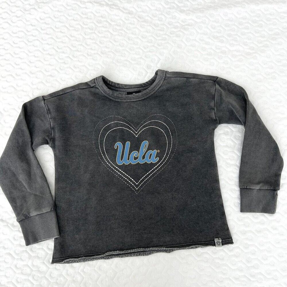 UCLA Kids Sweatshirt Crew neck Heart Stitcing Size 6-6x NWT